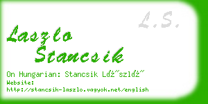 laszlo stancsik business card